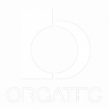 Logo ORGATEC negativ weiss